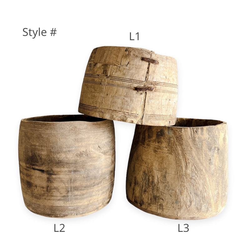 Wooden Indian Mana Pot - Various Wander & Wild 