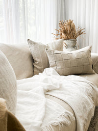 Rustica Linen Cotton Cushion - Striped Wander & Wild 