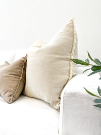 Earth Stonewashed Linen Blend Throw - Oatmeal Wander & Wild 