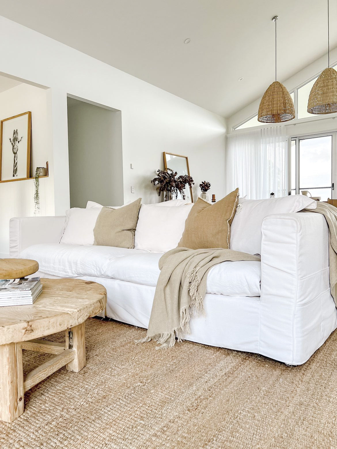 100% pure, quality, hand loomed linen. Crafted with a hopsack weave and stonewashed, The Aspire collection of linen throwrugs are available in four neutral tones with coordinating cushions in a frayed or embroidered edge. Staple, aesthetic pieces for the neutral home. Available in Ivory, Crisp White, Natural Flax and Tobacco 