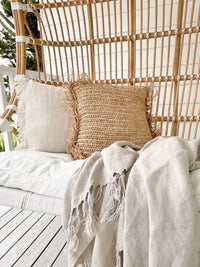 Beautifully handcrafted with natural raffia, the Ohana range pairs well with any style to create a raw coastal aesthetic. Use multiple sizes to make a statement in a bedroom, living or alfresco area. Pair with Ohana floor cushions to create a consistent tropical, resort style vibe throughout your space  